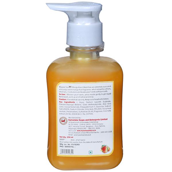 Mysore Sandal Mango Antibacterial With Moisturisers Handwash 250 ml - Image 2