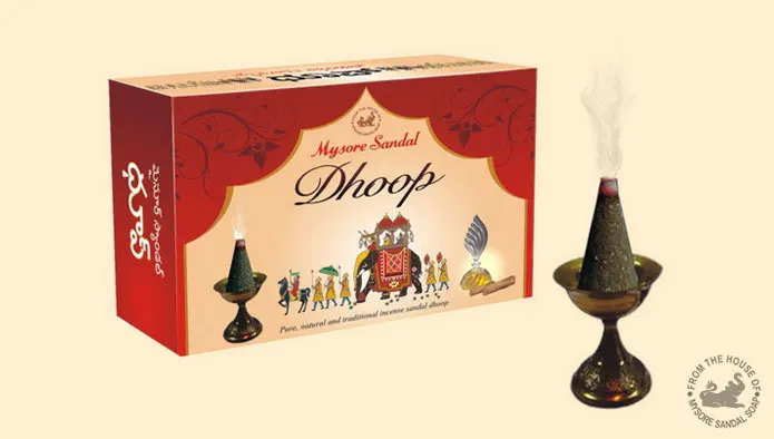Mysore Sandal Dhoop Cones - 20 Pcs Pack (12 Cartons) | Premium Sandalwood Incense for Spiritual Use - Image 3