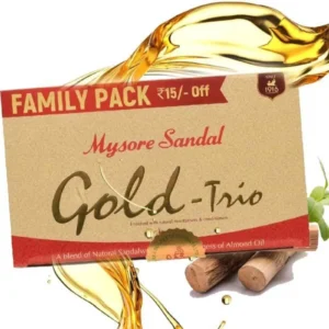 MYSORE SANDAL Gold trio (3 x 125 g = 375 Gram)